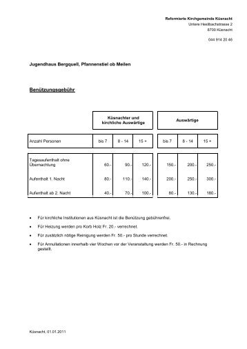 Reformierte Kirchgemeinde Küsnacht - Raum4You