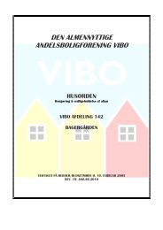 den almennyttige andelsboligforening vibo husorden