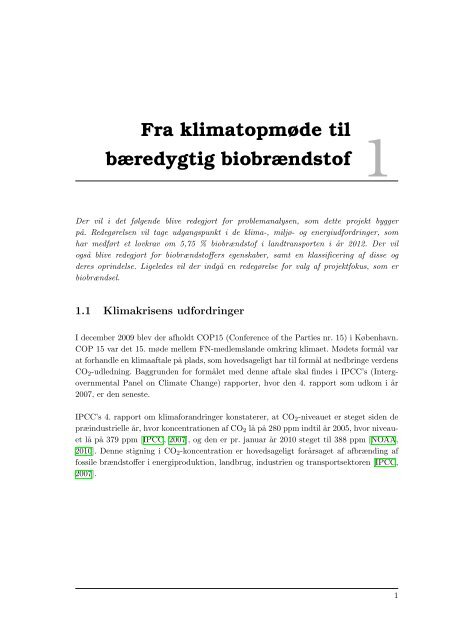 Biodiesel - brændstof til eftertanke - Aalborg Universitet