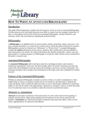 Get annotated bibliography written