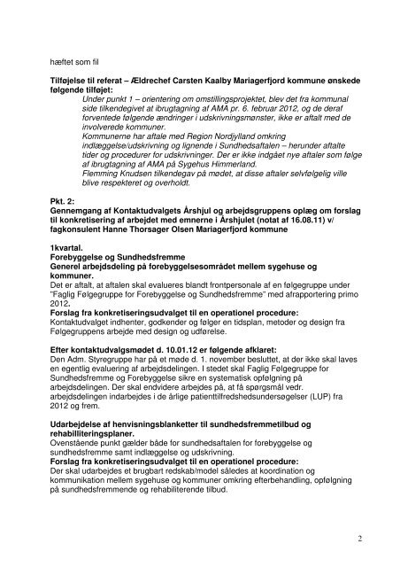 Referat kontaktudvalgsmøde - Sygehus Himmerland - Region ...