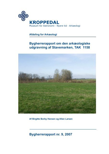 Bygherrerapport TAK 1158 - Kroppedal Museum