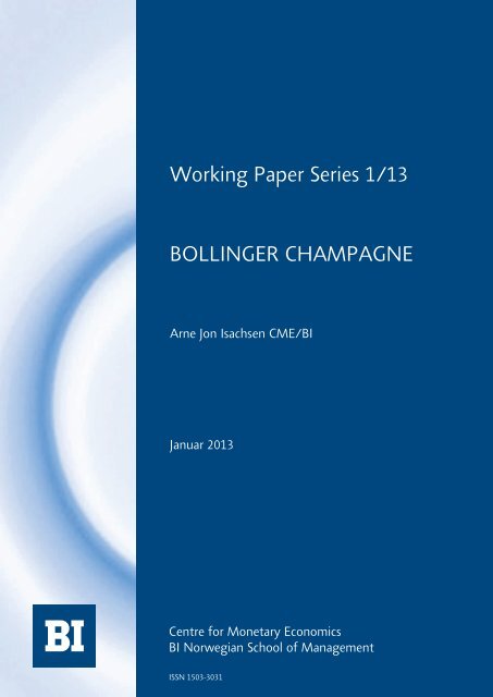 Bollinger champagne - BI Norwegian Business School