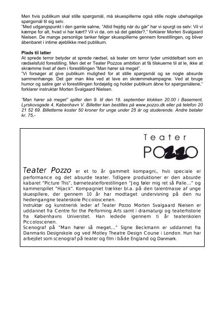 Download pressemeddelelse - Teater Pozzo