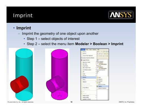 Imprint Projection - Ansys