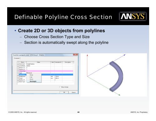 Imprint Projection - Ansys