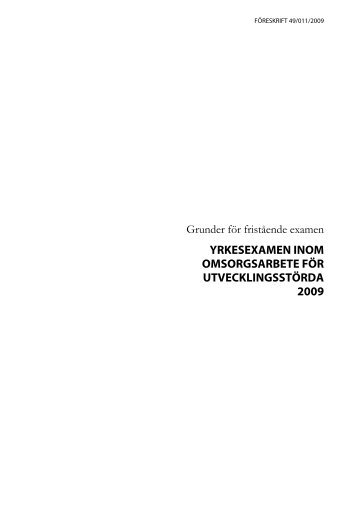 YRKESEXAMEN INOM OMSORGSARBETE FÖR ... - Opetushallitus