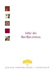 Bar/Bat mitsva bok - Judiska Församlingen i Stockholm