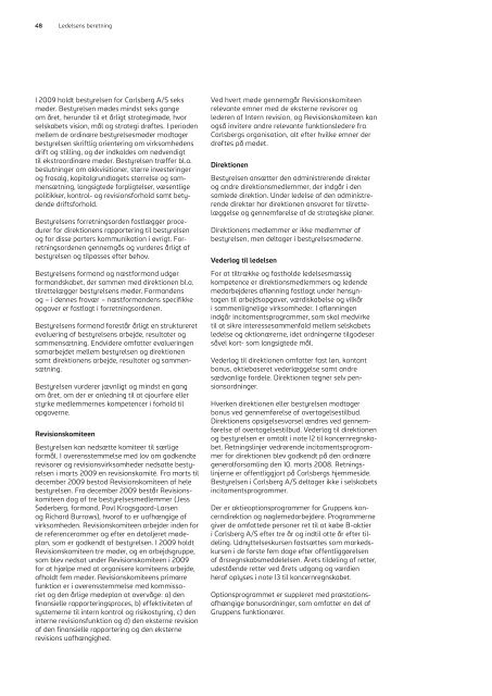 Corporate governance og risikostyring - Carlsberg Group