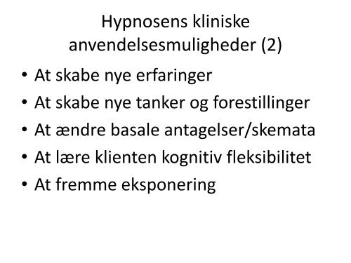 Hypnose workshop • Introduktion til klinisk hypnose - Psykologhuset ...