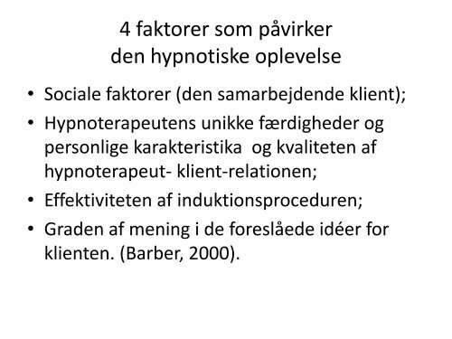 Hypnose workshop • Introduktion til klinisk hypnose - Psykologhuset ...