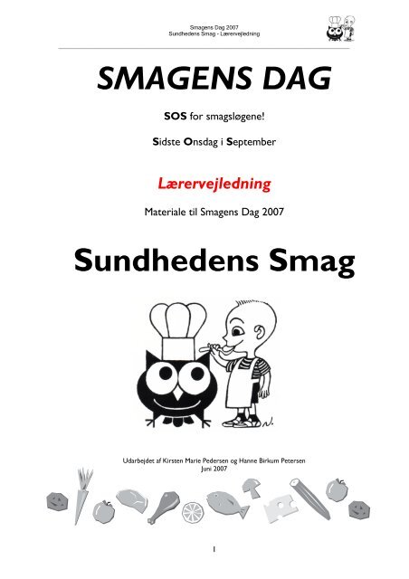 Sundhedens Smag - lærervejledning - Smagens Dag