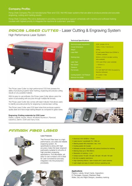 laser cutting & marking solutions - The Green Book