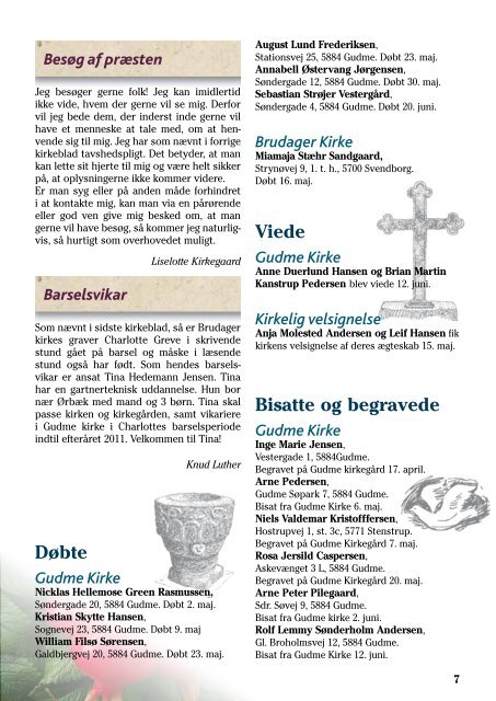 2010 Kirkeblad nr. 4 Oktober - Novembe - Gudme-Brudager kirker