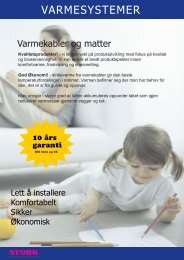 Varmekabler og matter - Stork AS