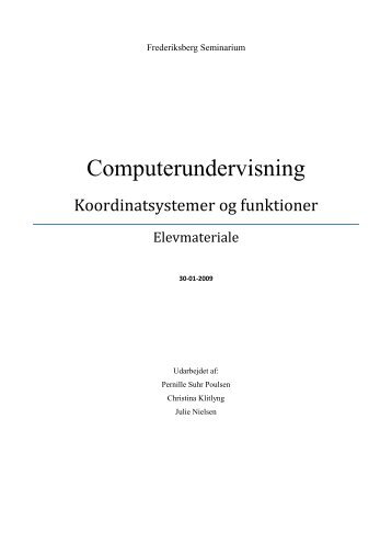 Koordinatsystem og funktioner - Computer-Matematik