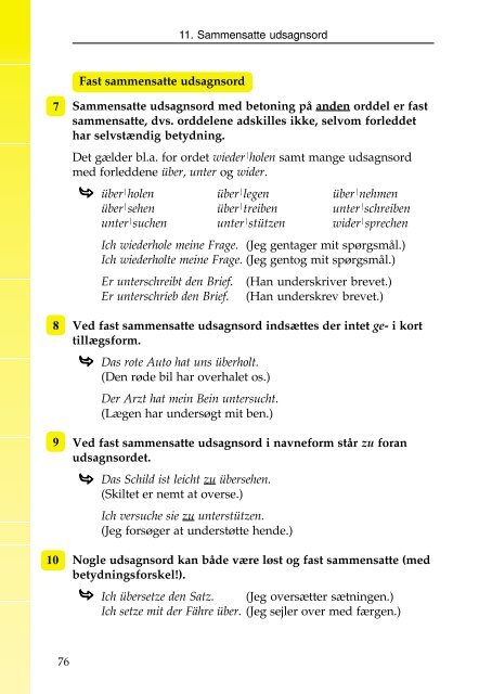 11. Sammensatte udsagnsord