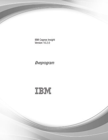 IBM Cognos Insight Version 10.2.0: Øveprogram