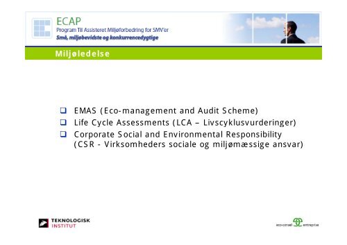 Programme (ECAP) for SMV kompetence opbyggende seminar ...