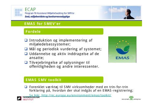 Programme (ECAP) for SMV kompetence opbyggende seminar ...