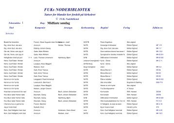 Midfaste søndag - FUKs nodebibliotek