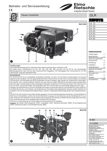 Betriebs- und Serviceanleitung - Enviro-Equipment, Inc.