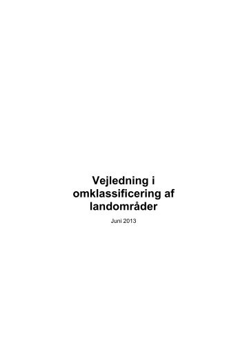 Vejledning i omklassificering af sommerhusområder