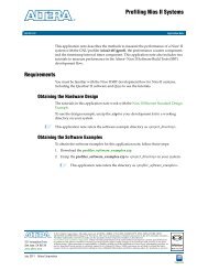 Profiling Nios II Systems Application Note 391 - Altera