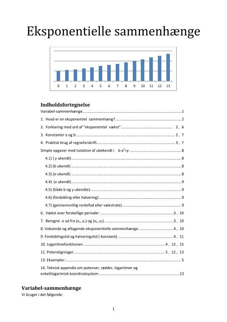 Eksponentielle sammenhænge