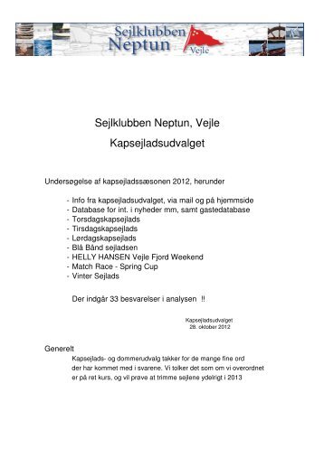 besvarelserne kan ses her - Sejlklubben Neptun