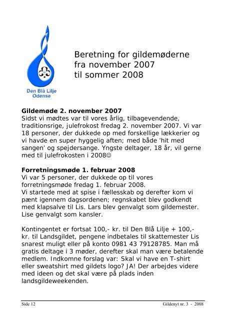 41. Årgang nr. 3 Oktober 2008 Danske ... - Landsgildet