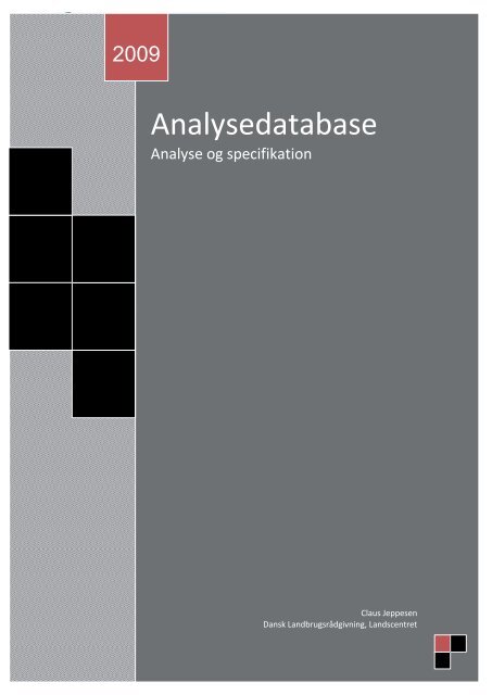Analysedatabase - Analyse og specifikation