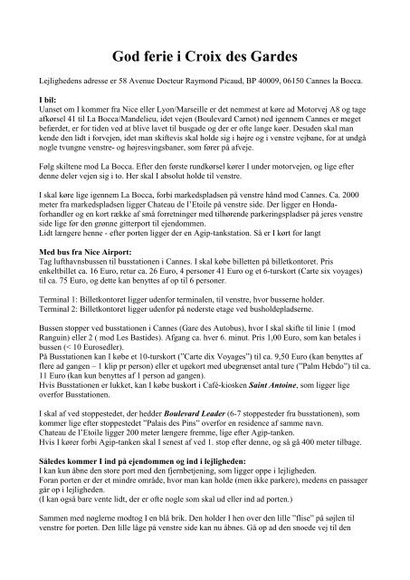 God ferie i Croix des Gardes