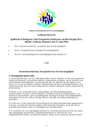 Aalborg Charter - Aalborg Kommune