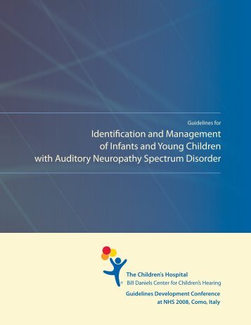 Guidelines for the Identification and Management of Infants and ...