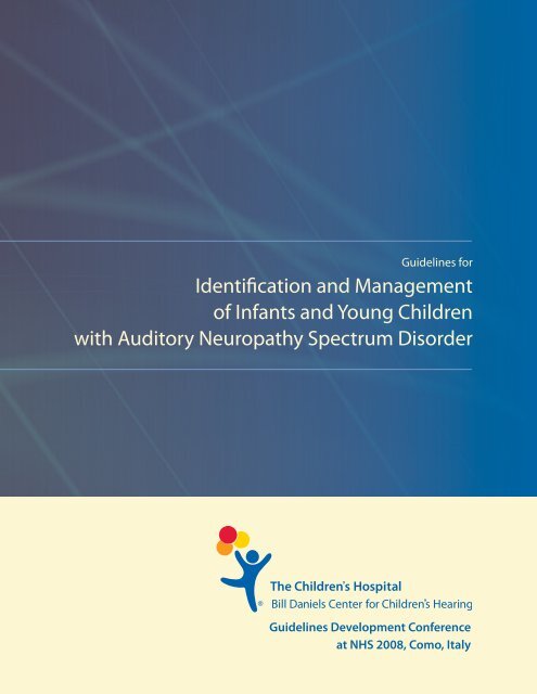 Guidelines for the Identification and Management of Infants and ...