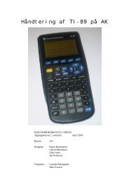 Håndtering af TI-89 på AK - sorenr.dk