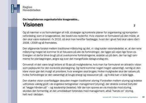 Ledelsesguide og metodesamling - Region Hovedstaden