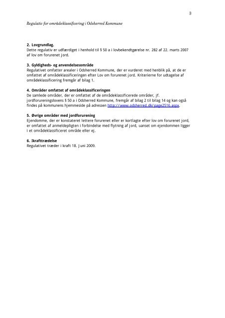 Regulativ for områdeklassificering.pdf - Odsherred Kommune