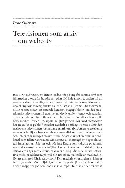 Svensk television - en mediehistoria
