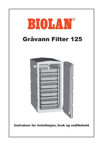 Gråvann Filter 125 - Biolan