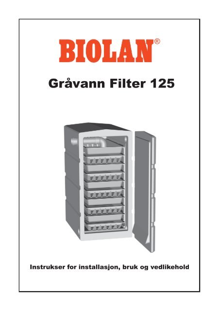 Gråvann Filter 125 - Biolan