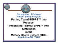 Putting TeamSTEPPS™ Into Practice - Health Care Conference ...