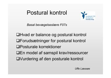 071005 Balance-postural kontrol.pdf - Netfysioterapi.dk