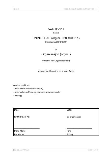 Kontrakt definisjon Kontrakt definisjon