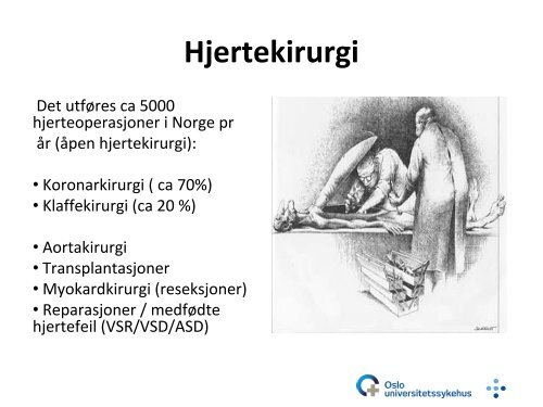 Postoperativ sykepleie etter hjertekirurgi - Intensivt i Oslo