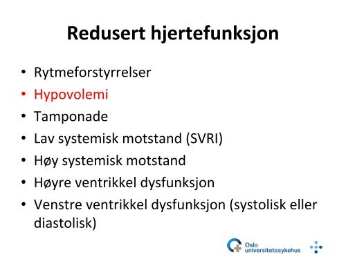 Postoperativ sykepleie etter hjertekirurgi - Intensivt i Oslo