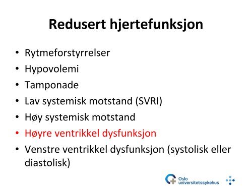 Postoperativ sykepleie etter hjertekirurgi - Intensivt i Oslo