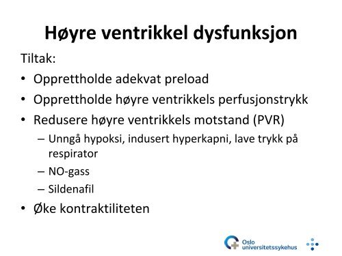 Postoperativ sykepleie etter hjertekirurgi - Intensivt i Oslo