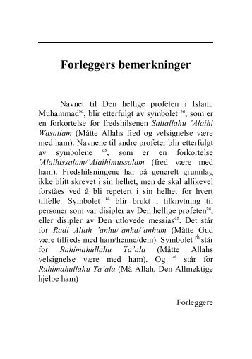 Sannheten om splittelsen.pdf - Ahmadiyya Muslim Jama'at